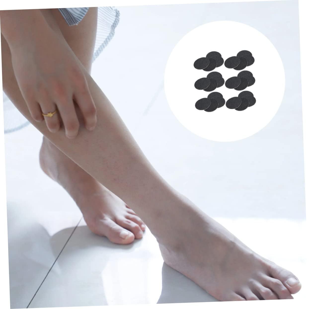 Healeved Healeved 120pcs Foot Grinding Disc Shoe Electric Foot File Refills Feet File Disc Nails Electric Feet Remover Foot Files for Feet Remover Gel Rattan Circle Mirror Nail Tools Black Corundum