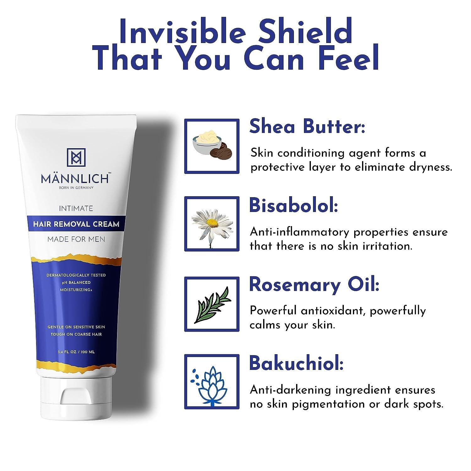 Generic Intimate/Private Hair Removal Cream for Men - Painless, Faster, Soothing for Unwanted Coarse Pubic Hair, Suitable For All Skin Types, 100 ml