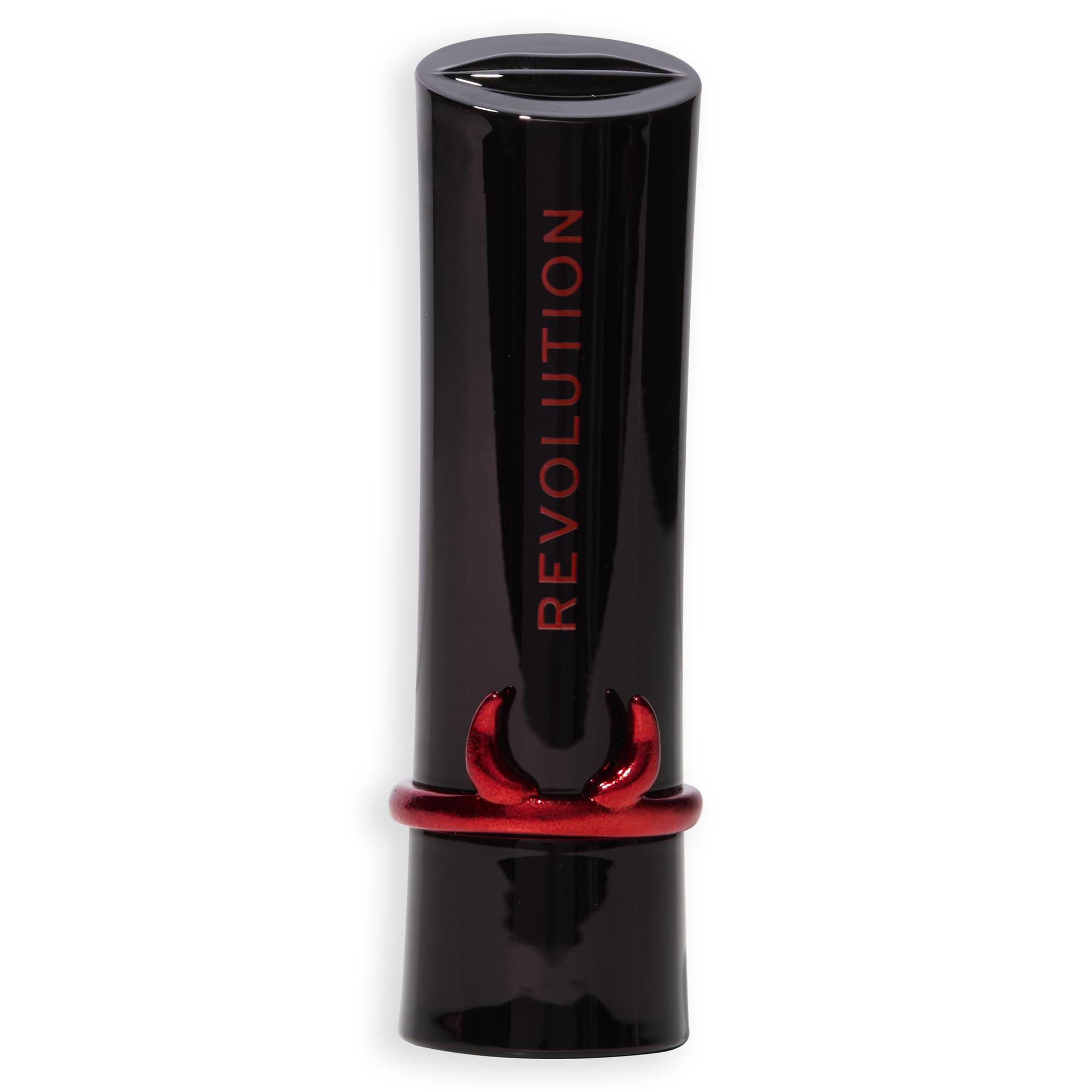 Revolution Beauty London Revolution Beauty Truly Sinful Black Ring Lipstick, Halloween Lip Costume Makeup with Sparkling Glitter, Vegan & Cruelty-Free
