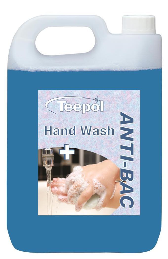 Teepol Teepol Anti-Bacterial Hand Wash - Luxury, Lightly Scented Hand Cleaner - Leaves Hands Clean, Fresh and Sanitized - 5 Litre