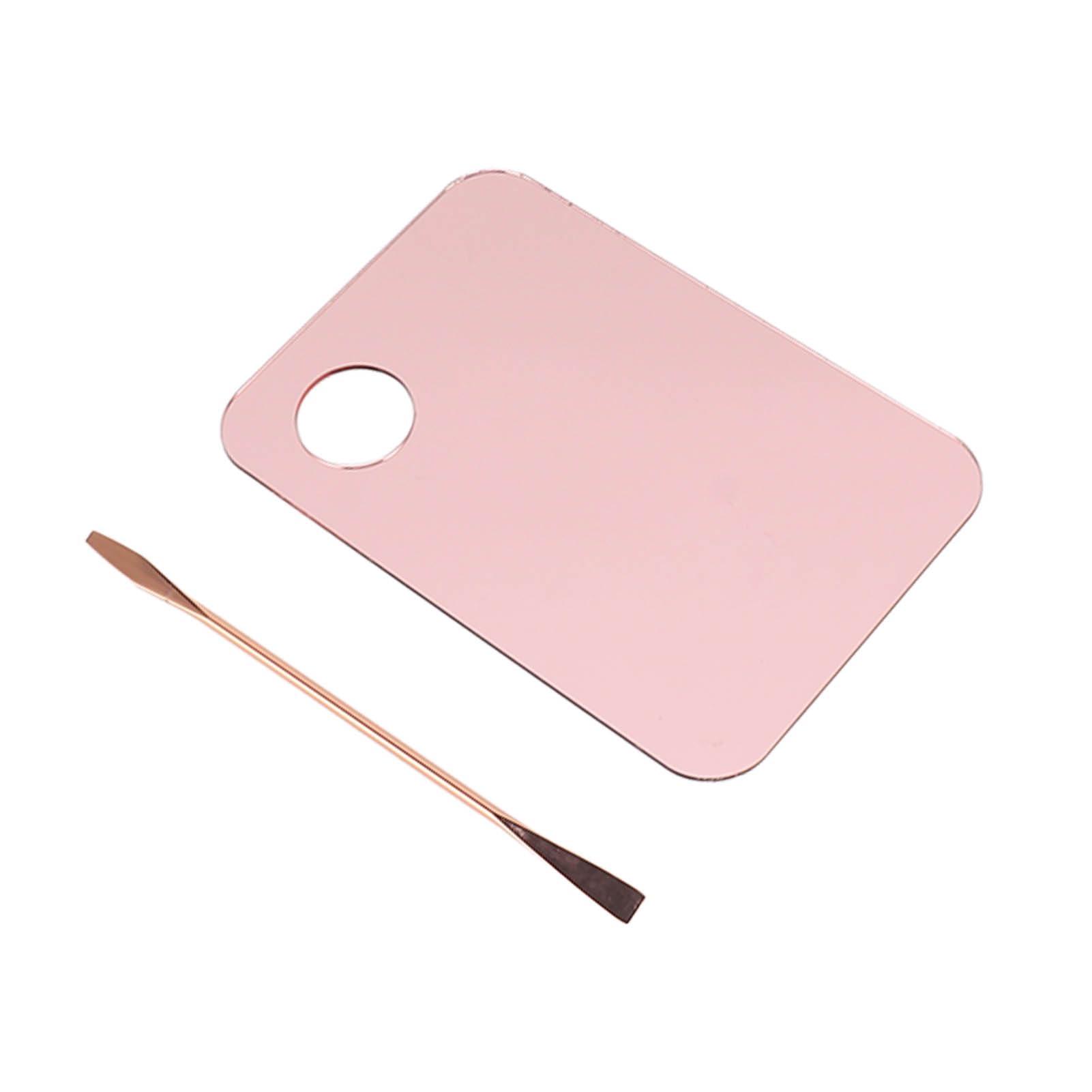 Srliya Rose Gold Mixing Tray Spatula Set Holder Plate Makeup Nail Art Palette