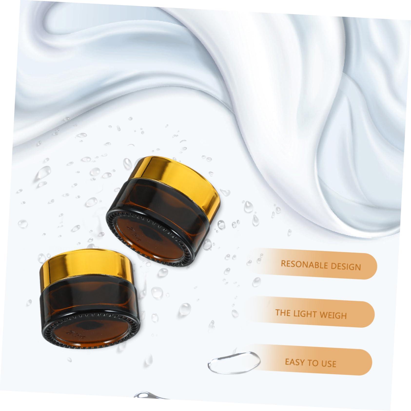 Hemoton Hemoton Cosmetic Packaging Bottles 6pcs Set Cream Bottle Brown Glass Storage Holder Subpackaging Leakproof Design