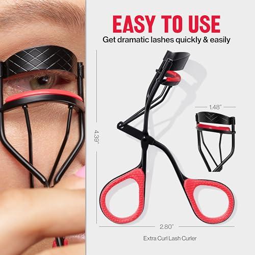 REVLON Revlon Extra Curl Lash Curler, Gives an All Day Dramatic Curl, with Finger Grips for a Non Slip Grip, Easy to Use, 1 Count (Pack of 2)