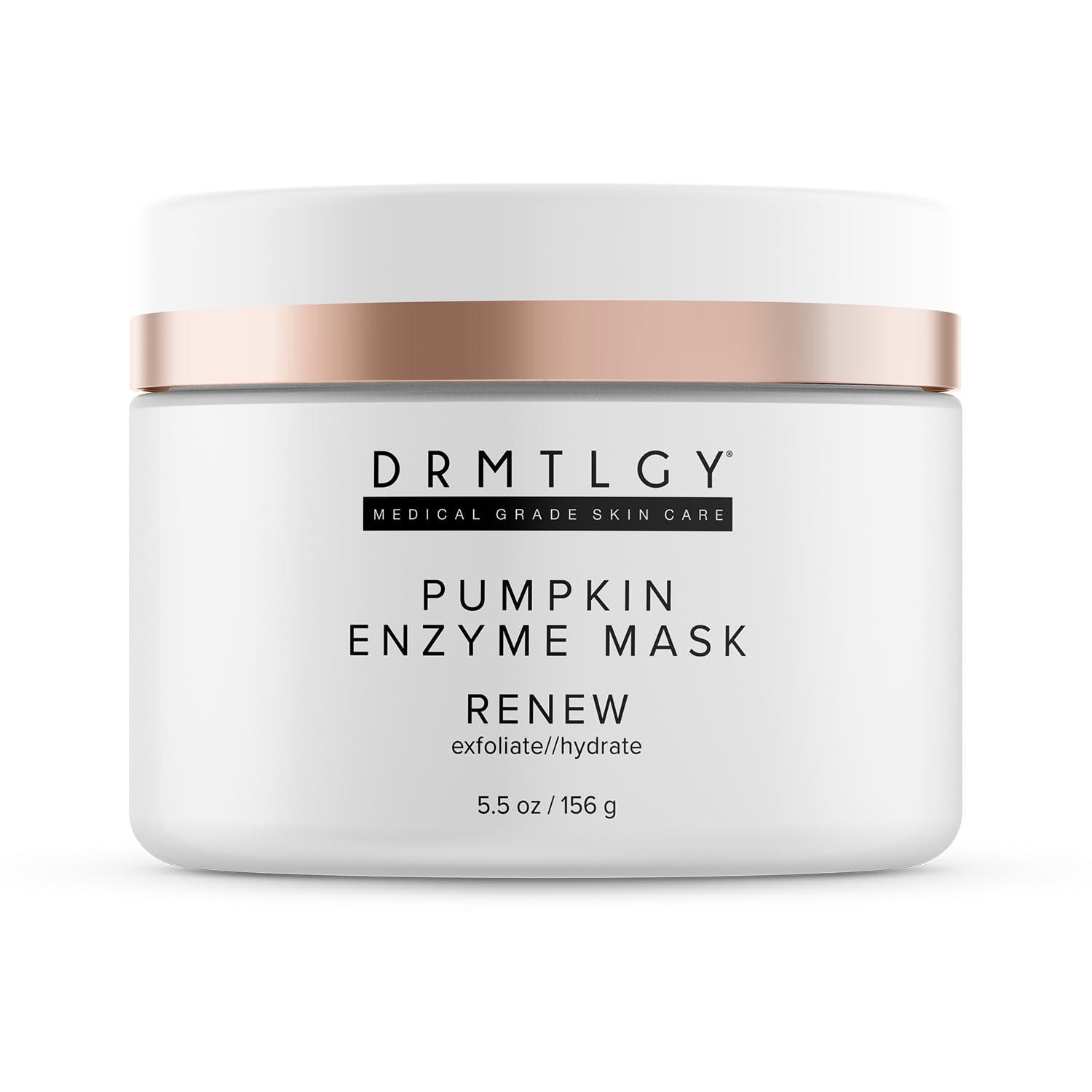 DRMTLGY DRMTLGY Pumpkin Enzyme Face Mask with Jojoba Beads. Gentle Exfoliating Pumpkin Facial Mask for Dullness, Uneven Skin Tone, Fine Lines and Wrinkles.