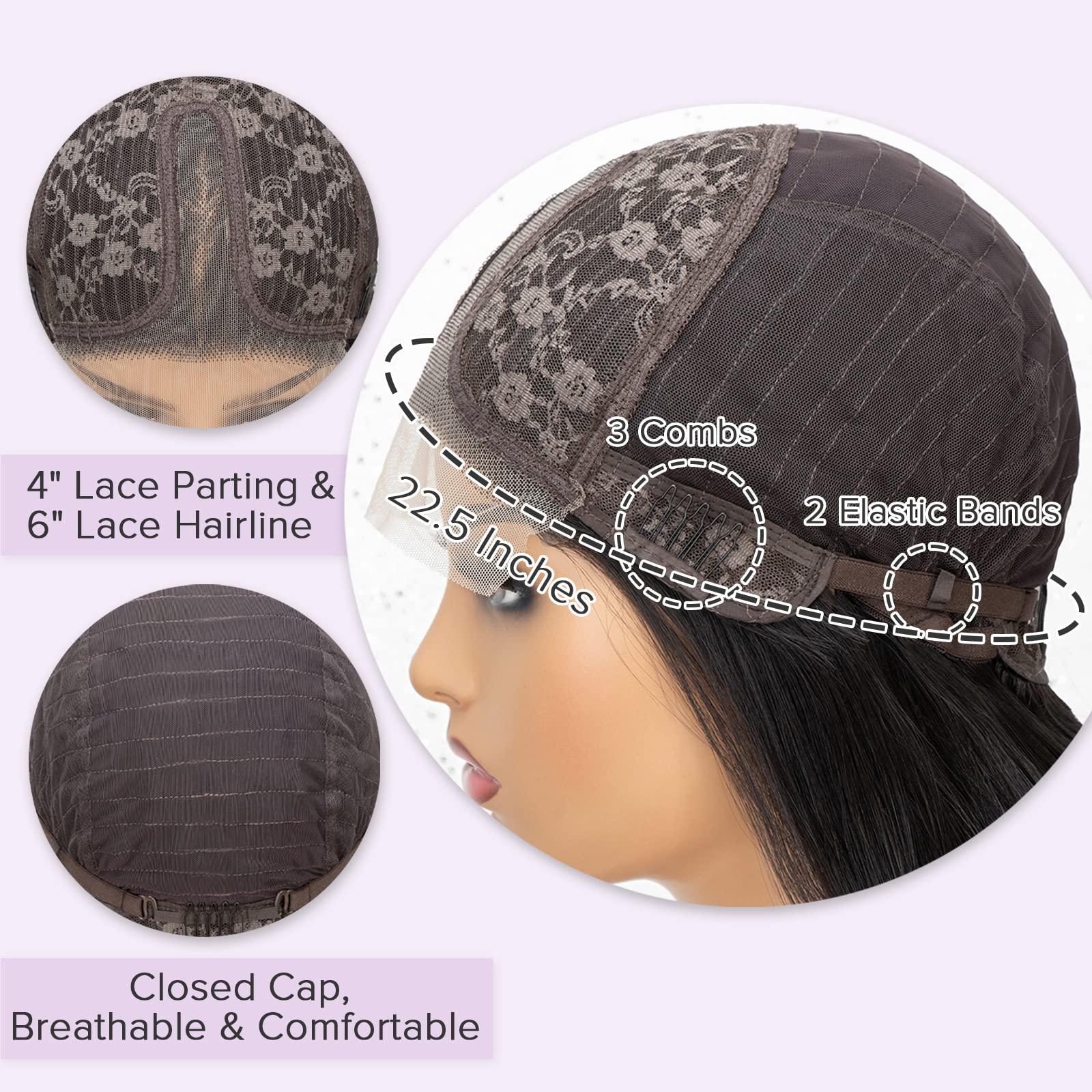 K'ryssma K'ryssma Black Synthetic Lace Front Wig Body Wave 180% Density Glueless Long Black Wig for Black Women T Part Black Wavy Synthetic Wig with Natural Hairline