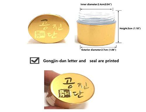 HANE Korea Hane Gold Refillable Reusable Plastic Bottle Case Containers Jars Cosmetics Seasoning Powder Sweets Candy Accessories Capsule Gift Korean Gongjin-dan Letter 100PCS Big Matt (1pack(100pcs))