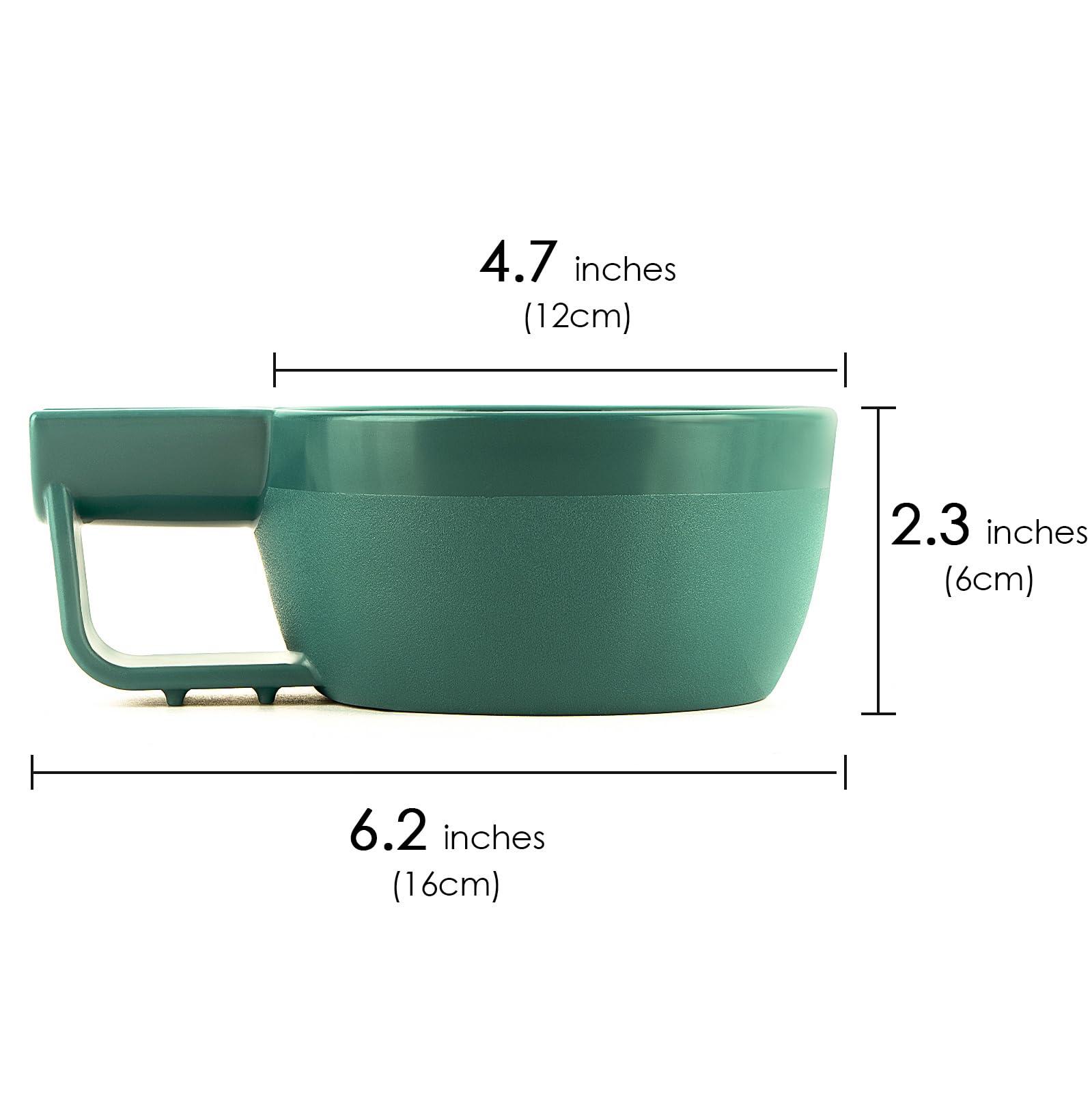 Linkidea Linkidea Plastic Shaving Soap Bowl with Non-slip Handle, Wide Mouth, Large Capacity, Easier to Lather Ridges, Wet Razor Shave Cream Bowl for Men (Green)