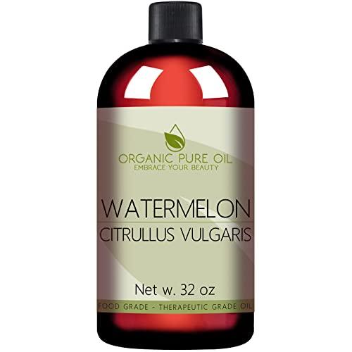 OPO Watermelon Seed Oil - 32 oz - 100% Pure, Unrefined, All Natural, Non GMO, Bulk, Organically Sourced, Vegan, Carrier Oil for Face Scalp Hair Skin Nails Body Feet Arms Legs Dry Skin Moisturizer - Packag