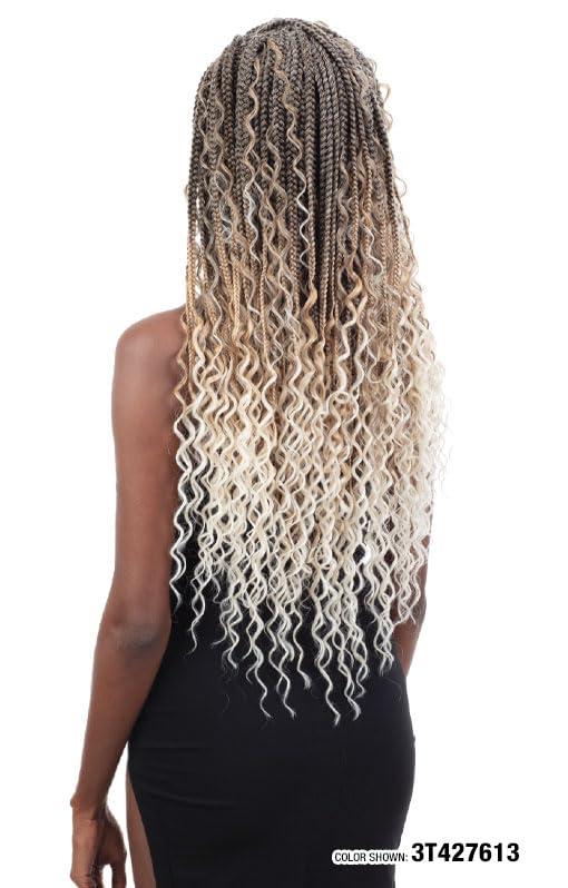 Shake-N-Go FreeTress Crochet Braids 3X Rebel Boho Mermaid Braid 24\" (DARK AUBURN 30)