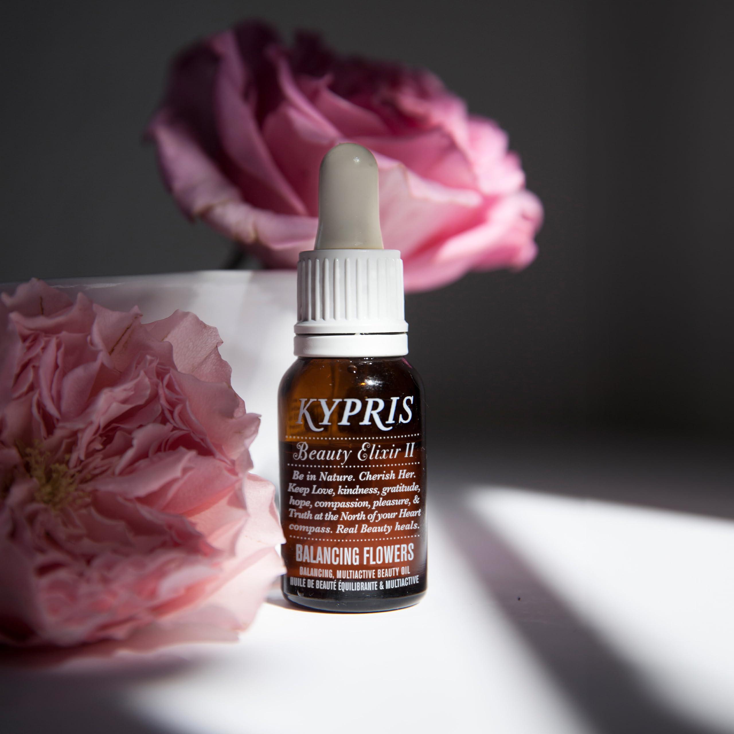 KYPRIS KYPRIS, Beauty Elixir II: Balancing Flowers Moisturizing Face Oil, Bioidentical Antioxidant Complex w CoQ10 & Vitamin C Ester THD Jasmine Lavender (0.47 fl oz / 14 ml)