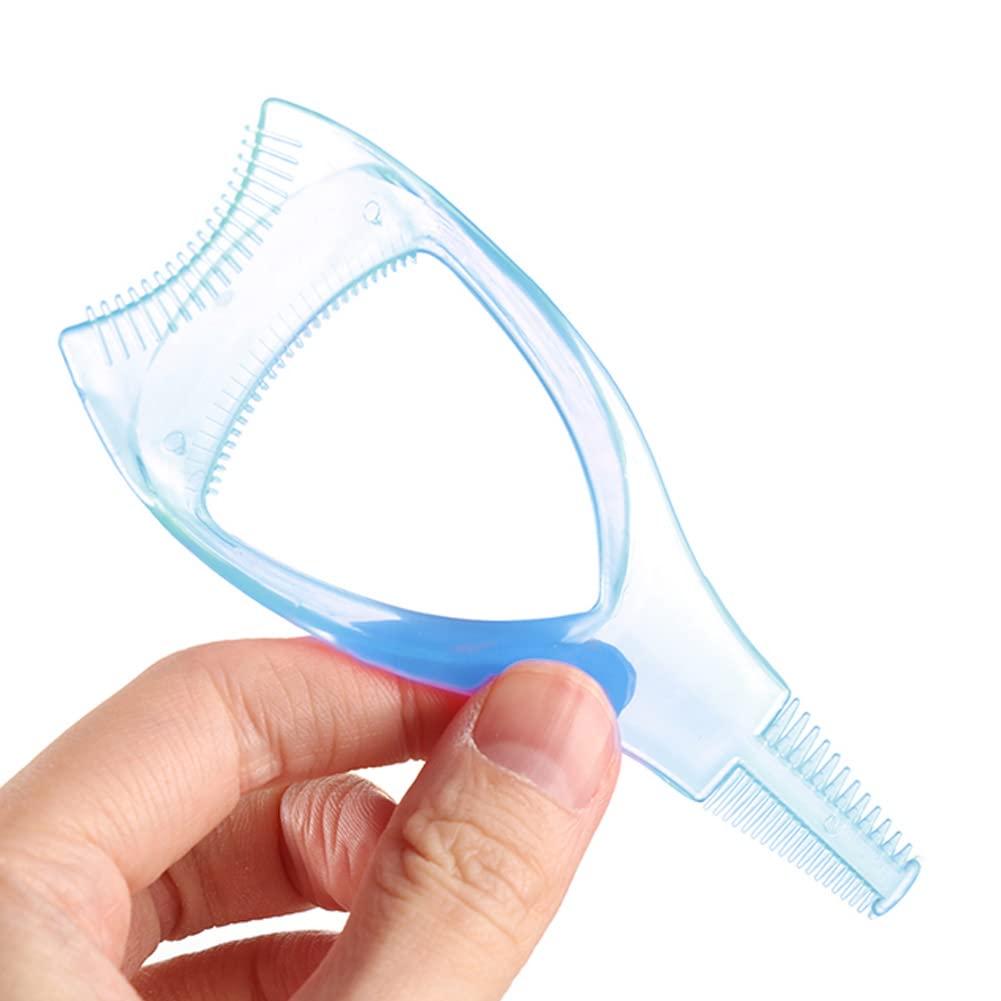 LeoJiang Mascara Shield Guard Mascara Applicator Guide Tool 3 in 1 Eye Shadow Shield Eyelash Lash Shields Mascara Guard Blue
