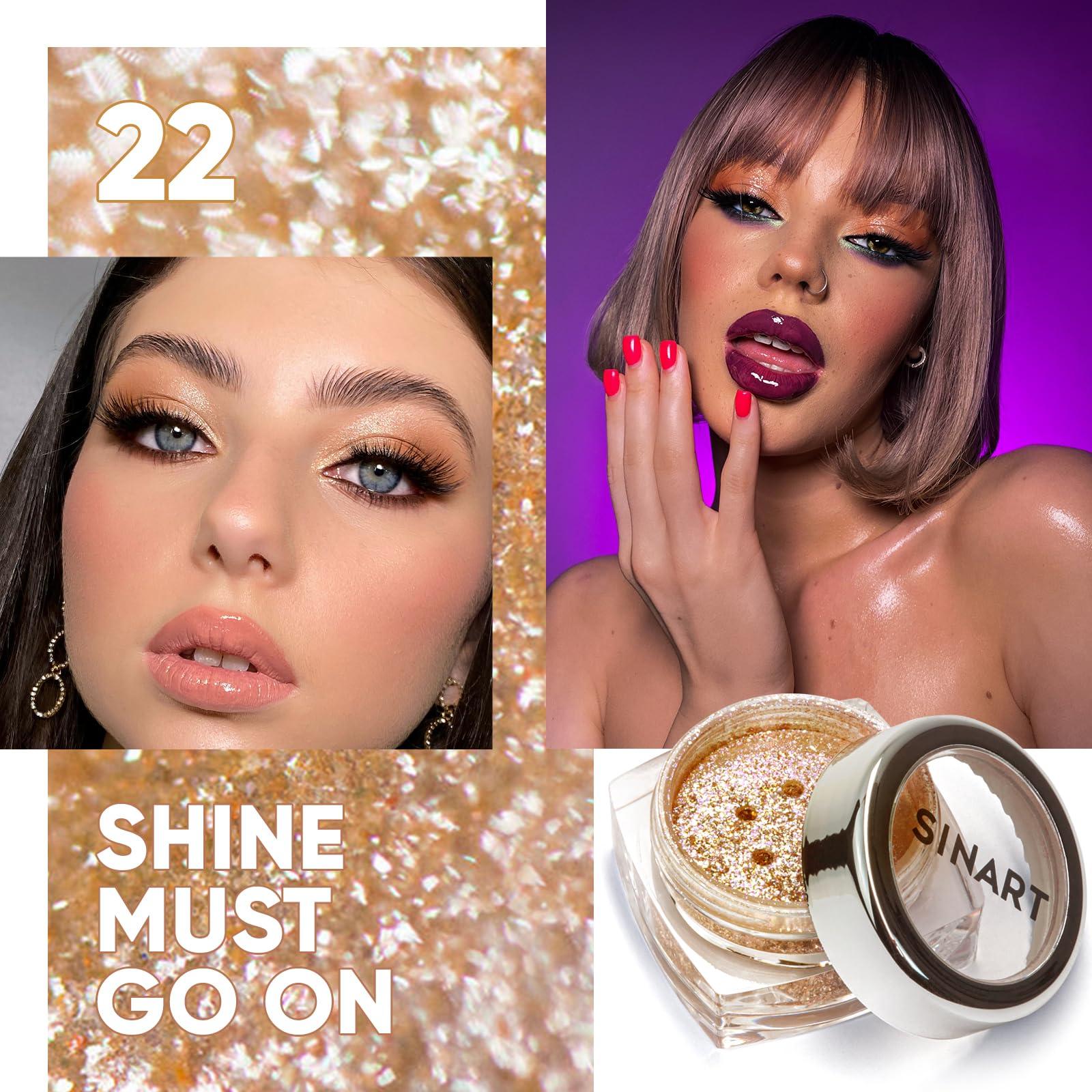 SINART SINART Eyeshadow Eye Shadow, Glitter Eyeshadow, Eye Makeup, Eyeshadow Powder Glitter, STAR POWDER Shine and shimmer, NO Animal Testing & Cruelty Free 1g/ 0.03OZ (22)
