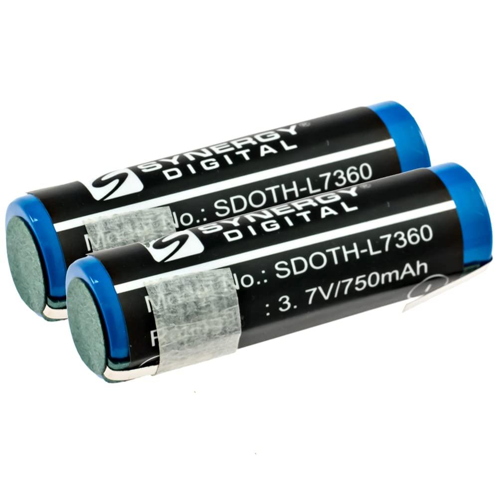 Synergy Digital Synergy Digital Shaver Batteries, Compatible with Philips 036-11290, 4222-036-06410, 4222-036-11290 Shaver Batteries (Li-Ion, 3.7V, 750 mAh), Set of 2