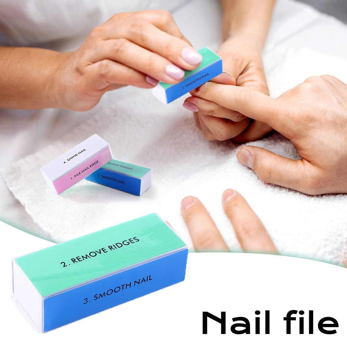 CRNXOMP Nail Buffer Professional Nail Buffer Block Reusable Nail File Buffer Polishing Block 4 Way Shine File Polish Nail Manicure Tool for Shiny Nails Manicure & Pedicure