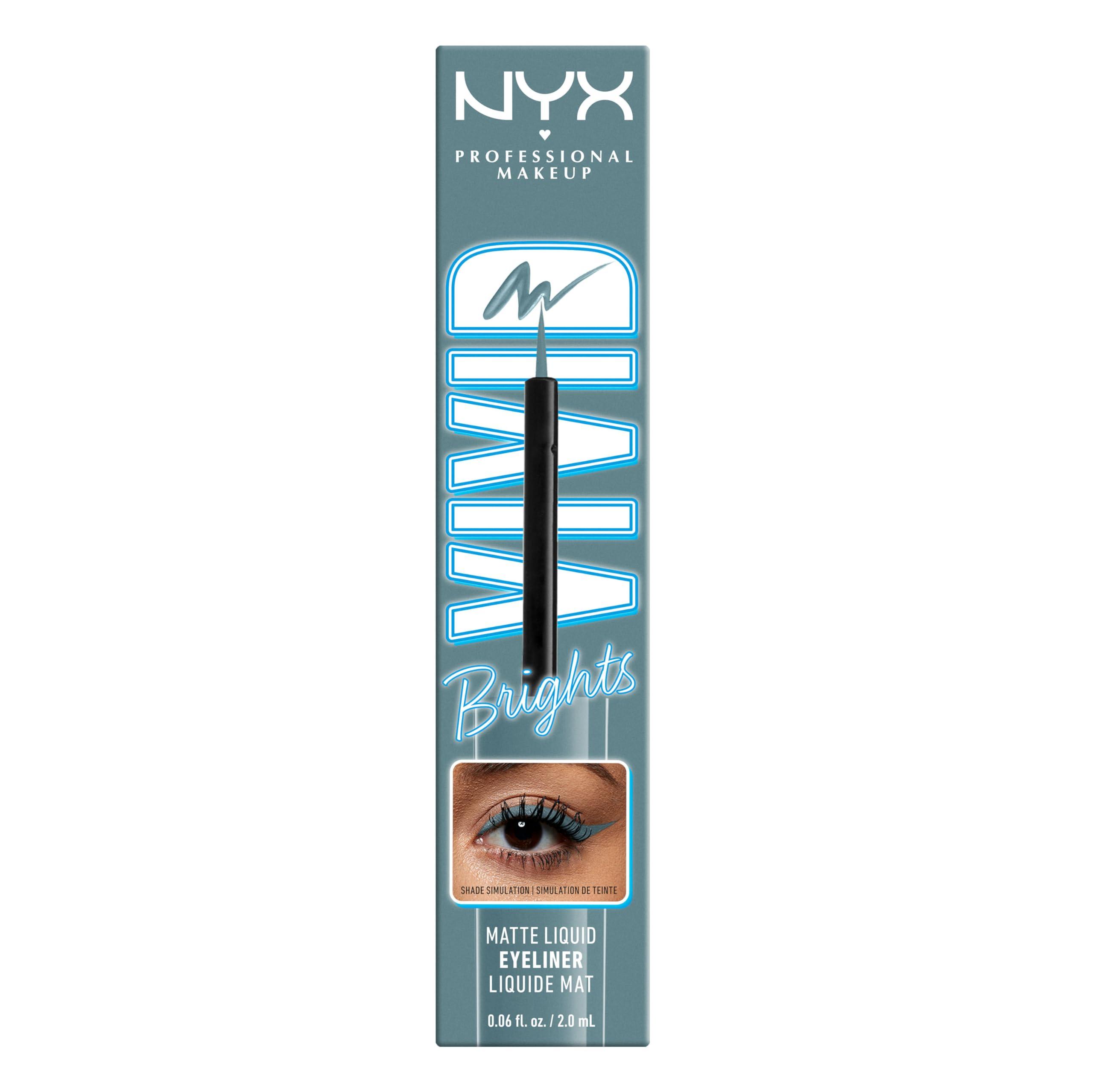 NYX PROFESSIONAL MAKEUP NYX PROFESSIONAL MAKEUP Vivid Brights Liquid Liner, Smear-Resistant Eyeliner with Precise Tip - Cyan Simp
