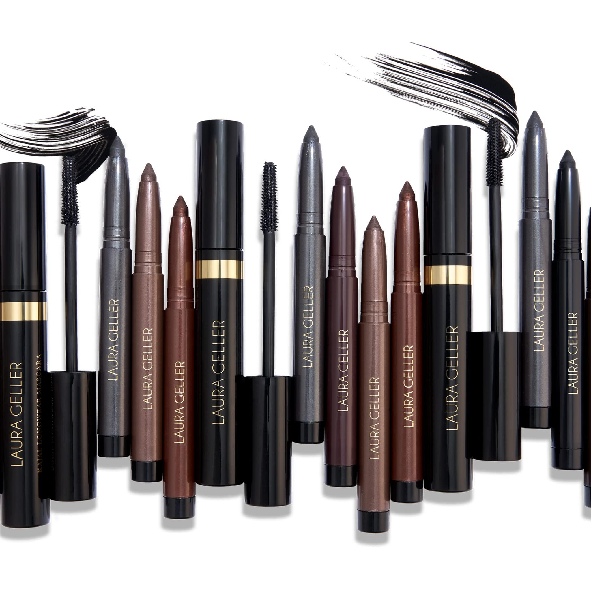 LAURA GELLER NEW YORK LAURA GELLER NEW YORK Kajal Longwear Mascara - Lengthening, Defining, Curling, Buildable Formula Eye Makeup - Innovative Curling Brush - 1 count