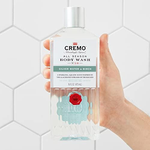 Cremo Cremo Men\'s Body Wash Bundle with Silver Water & Birch and Bourbon & Oak Scents, 16 Fl Oz Each