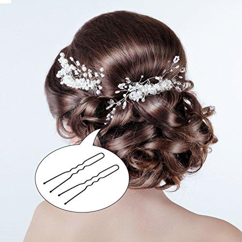 EBOOT 100 Pack of Bun Hair Pins U Shaped Pins with Box and Storage Bag, Black Hair Pins (6 cm)