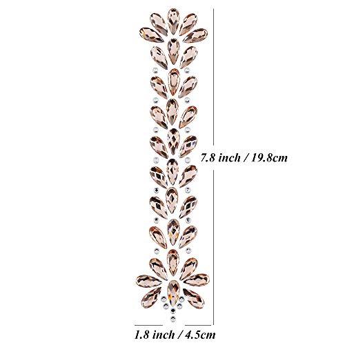 ARTEM Hair Gems Tattoo Stickers Face Body Jewels Stickers Eyes Forehead Mermaid Rhinestone Glitter Tattoos with Self Adhesive Crystal Tears Paste for DIY Body Art Decals, Music Festival Party(6 Pack)