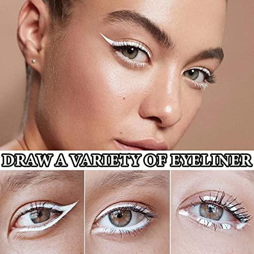 WENJLYJ WENJLYJ 12 PCS White Eyeliner Pencils,Professional Long Lasting Waterproof White Makeup Pencils,Highly Pigmented Inner Corner Eye Highlighter Eyeliner Pencil White Eye Liner Pen Sets for Women