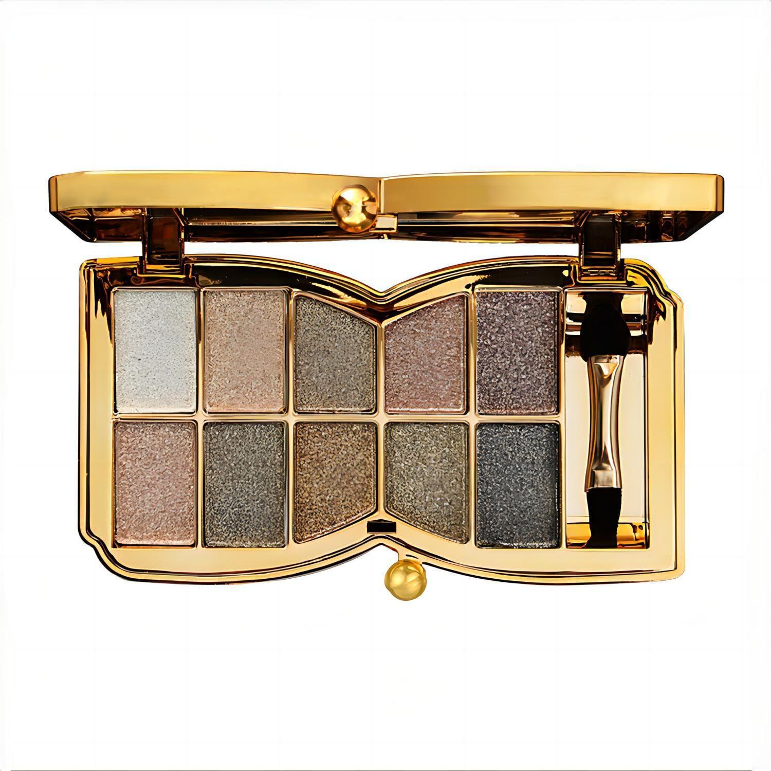 Ewinxin Ewinxin 10 Colors Glitter Eyeshadow Palette, Fine Pressed Shimmer Eye Shadow Powder Pallet, Diamond Bright Makeup Set for Women (Color #6)