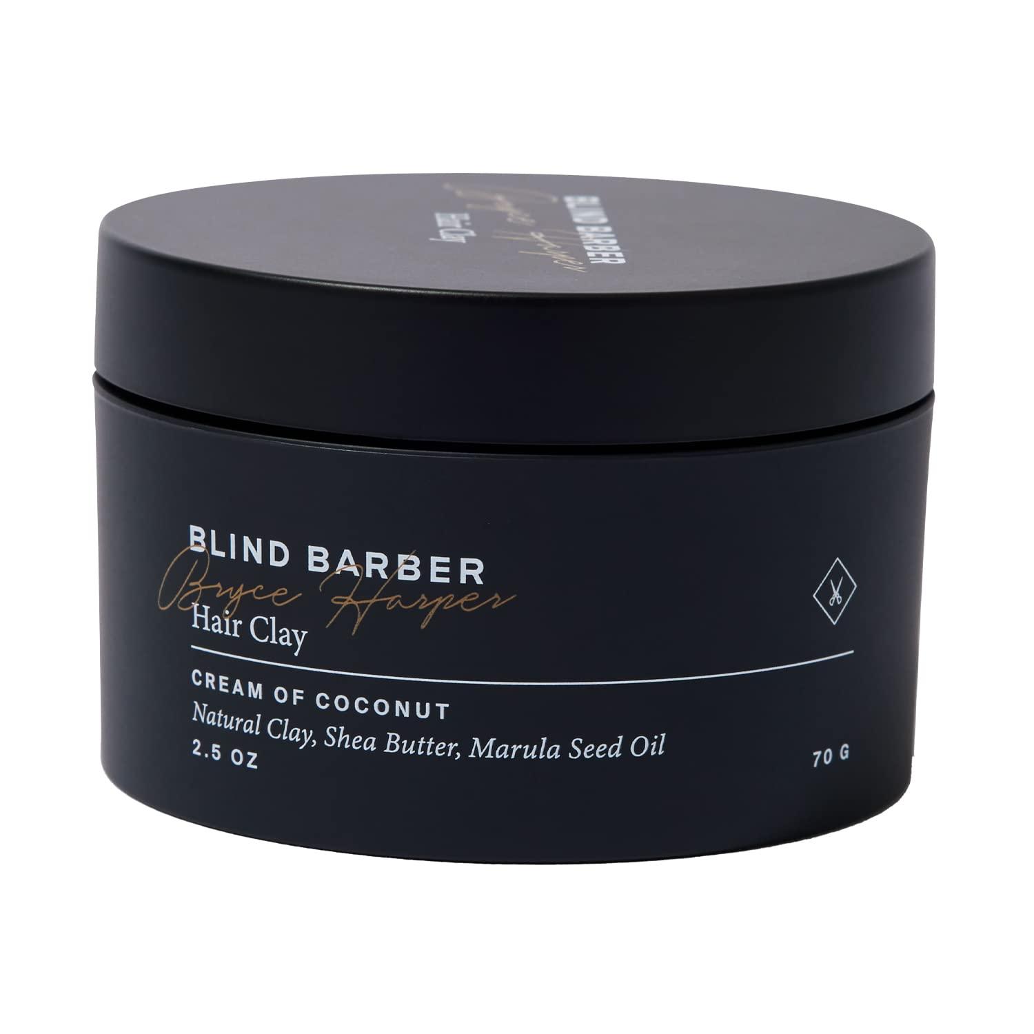 Blind Barber Blind Barber Bryce Harper Hair Clay for Men - Matte Water-Based Styling Product for Volume and Medium to Strong Hold (2.5 Oz)