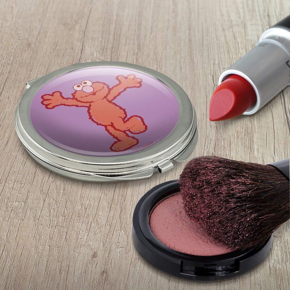 GRAPHICS & MORE Sesame Street Elmo Distressed Compact Travel Purse Handbag Makeup Mirror