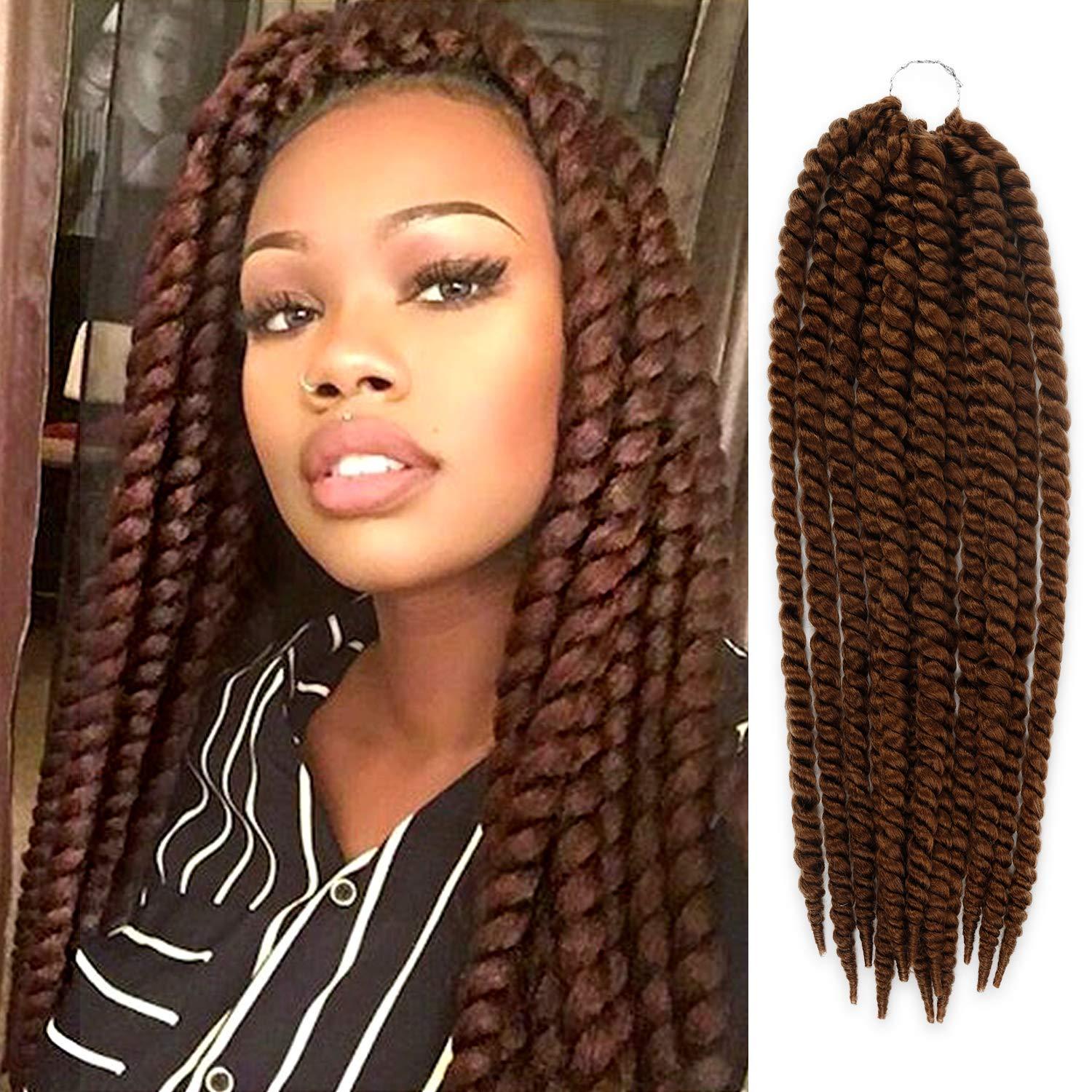 AU-THEN-TIC 24 Inch 2 Packs AU-THEN-TIC Double Jumbo Senegalese Twist Crochet Braid Hair Havana Twist Crochet Hair Havana Mambo Twist Crochet Braids Hair Extensions (24 Inch (Pack of 2), 30)