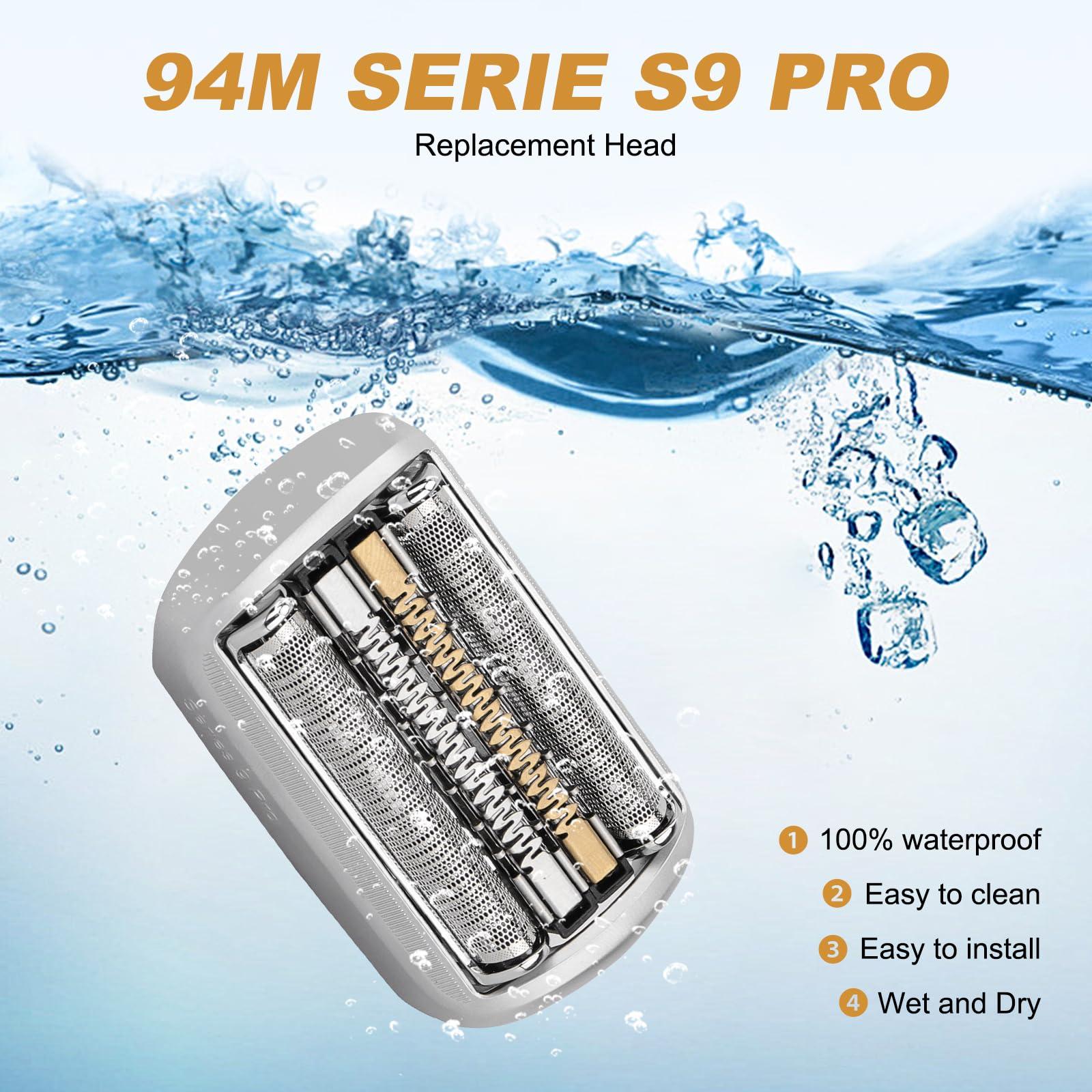 Plantarecover Series 9 94M Electric Shaver Replacement Head Compatible with Br*aun Series 9 Pro Foil & Cutter Razor head for Br*aun S9 Pro Shavers 9477cc,9330s,9465cc,9460cc,9419s,9390cc,9385cc