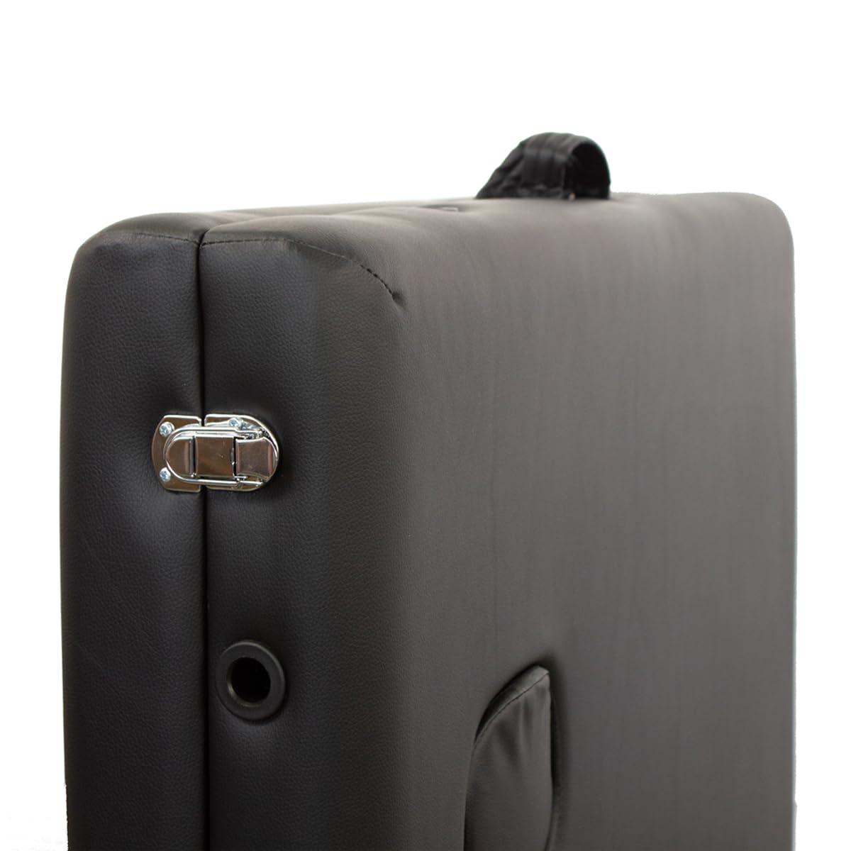 Mobiclinic Mobiclinic, Folding Massage Table, CM-01 Basic, Massage Table, Professional Massage Table, Portable, Wood, 2 Bodies, Spanish Brand, Adjustable, 180 x 60 cm, Black