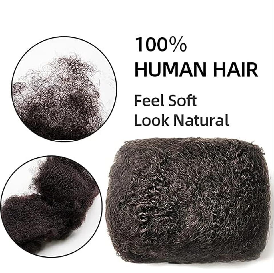 obeani obeani Afro Kinky Human Hair For Braiding Twist Afro Kinky Human Hair For Dreadlocks 1 Pack 30 Gram And Five Pack For a Head, Bulk Pack (1B#, 10)