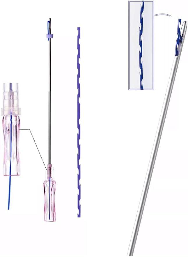 MatYas Pdo Pcl Molding Cog Threads, Pdo Cog Threads 18G100mm, Age-Defying Lift, W-Type, 20pcs (PCL)