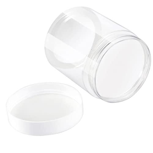 JEUIHAU JEUIHAU 46 Pack 8 OZ Plastic Jars with Lids, Clear Empty Slime Storage Containers, Plastic Cosmetic Containers for Slime Making, Food, Beauty Products, BPA Free