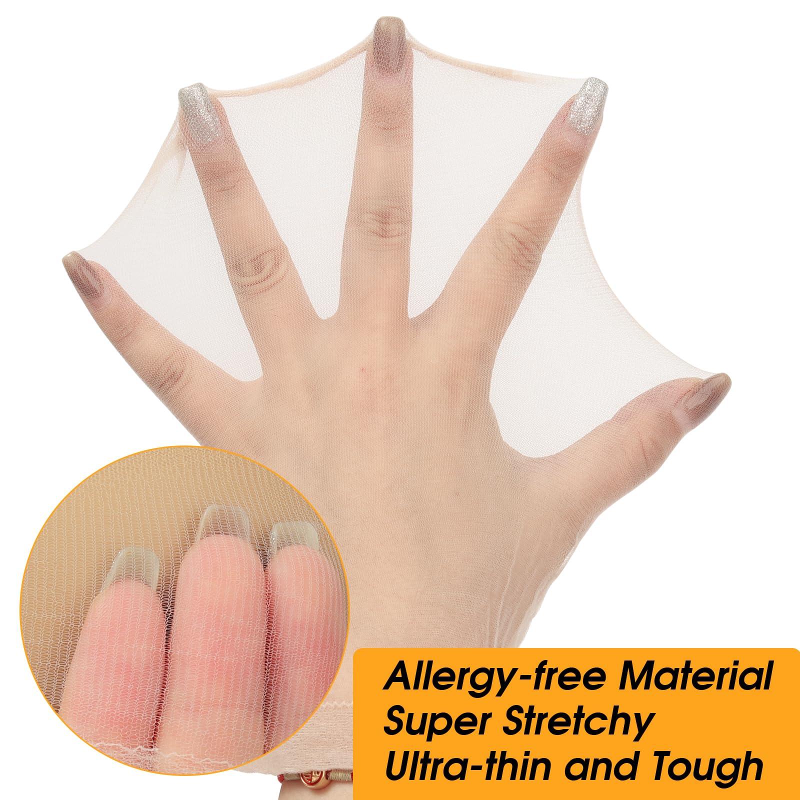 BEEOS BEEOS Nude SKINLIKE HD Wig Cap, 24 Pieces Invisible and Sheer Breathable Ultra-thin Stretchy Stocking Caps for Lace Front Wigs, Bald Cap for Women