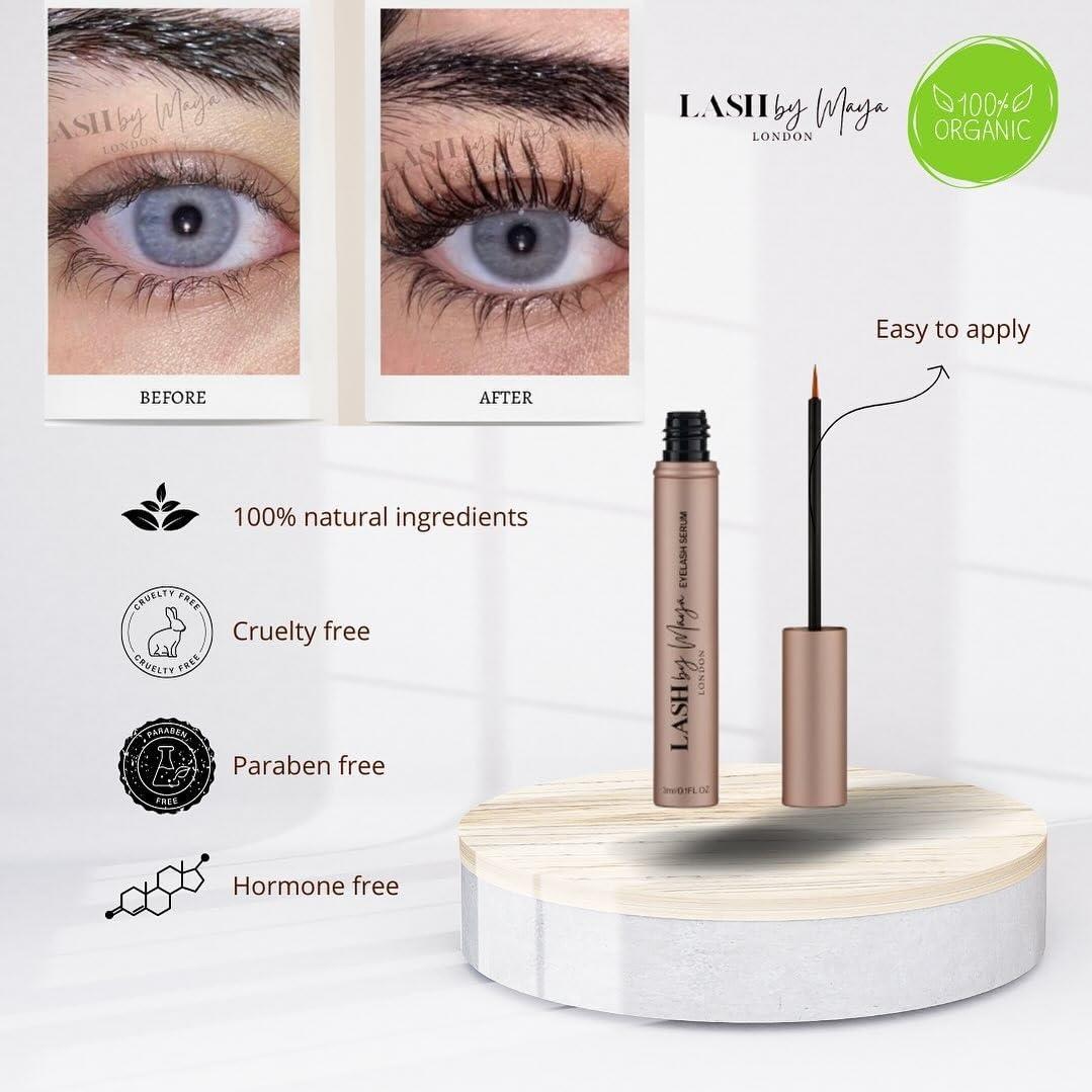 Detllou Lash by Maya Serum - Lash by Maya Eyelash Serum London (1 Pack)
