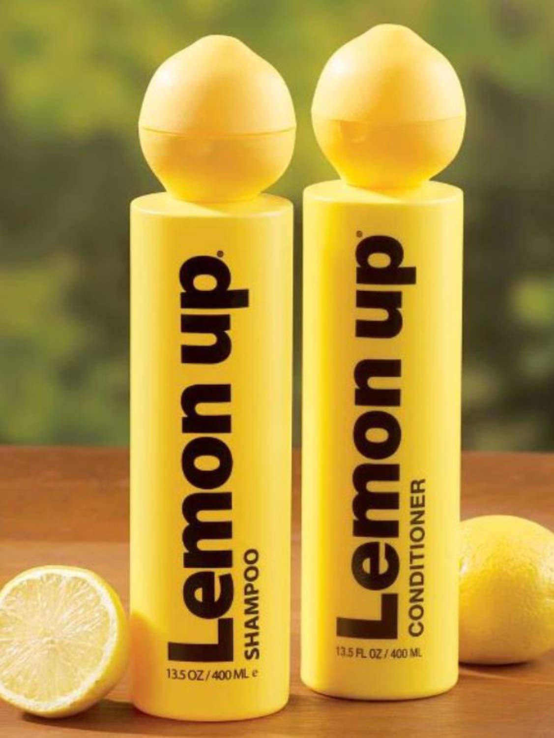 L E M O N L E M O N Limited Edition Lemon Scented Hair Care Shampoo & Conditioner Set, Hydrating, Helps Control Oil and Add Shine to Dry Hair, 13.5 oz Bottles (Set of 2)