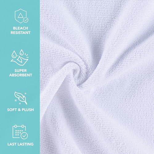 Arkwright LLC Arkwright Bleach Proof Salon Towels Bulk - Case of 144 - Ultra Soft, Gentle Microfiber, Highly Absorbent & Quick Dry Spa Facial Towel for Hair Stylist, Nail Shop, and Esthetician, 16 x 27 in, White