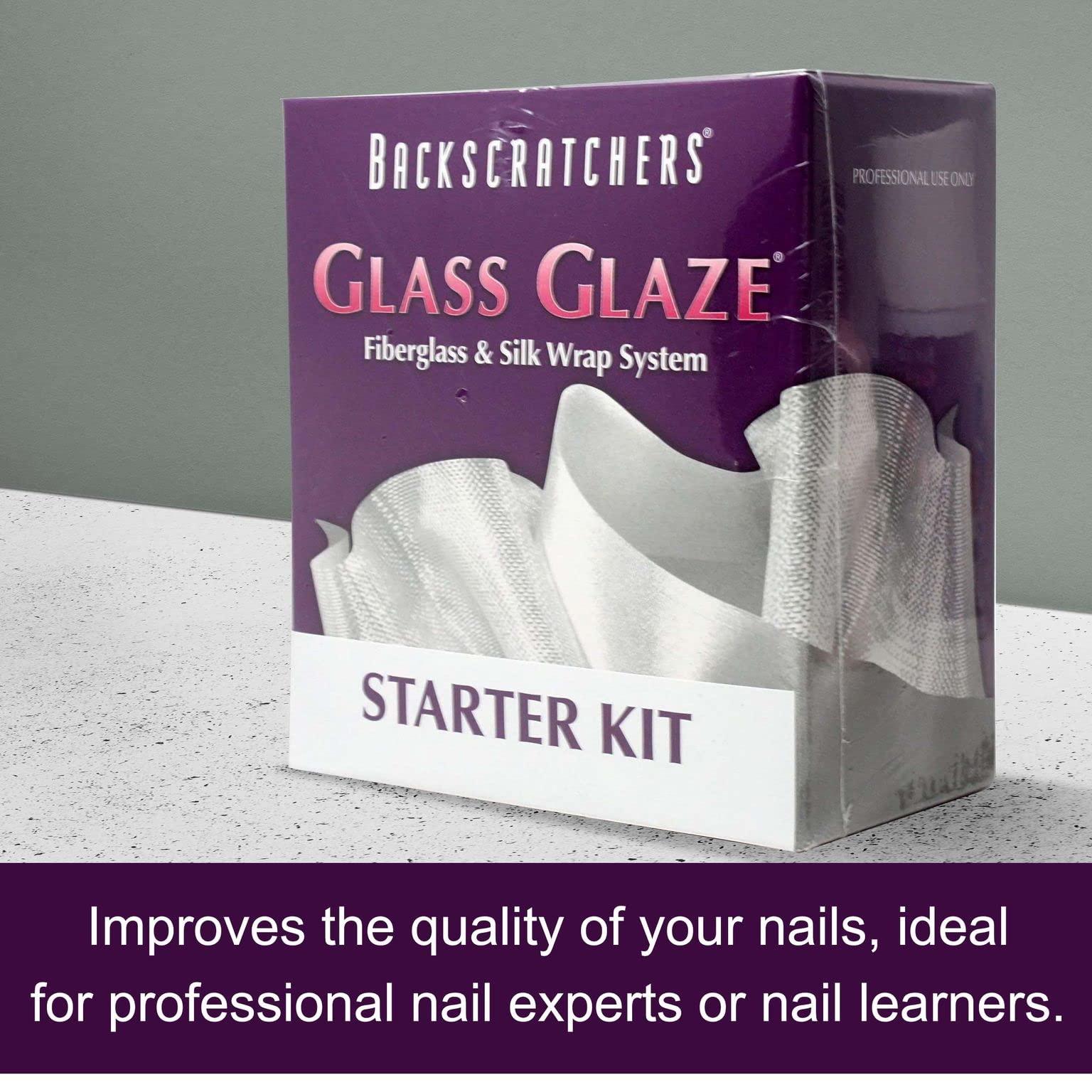 BACKSCRATCHERS Backscratchers Extreme Glass Glaze Fiberglass and Silk Wrap Starter Kit - Broken Nail Repair for Healthy Nail Growth