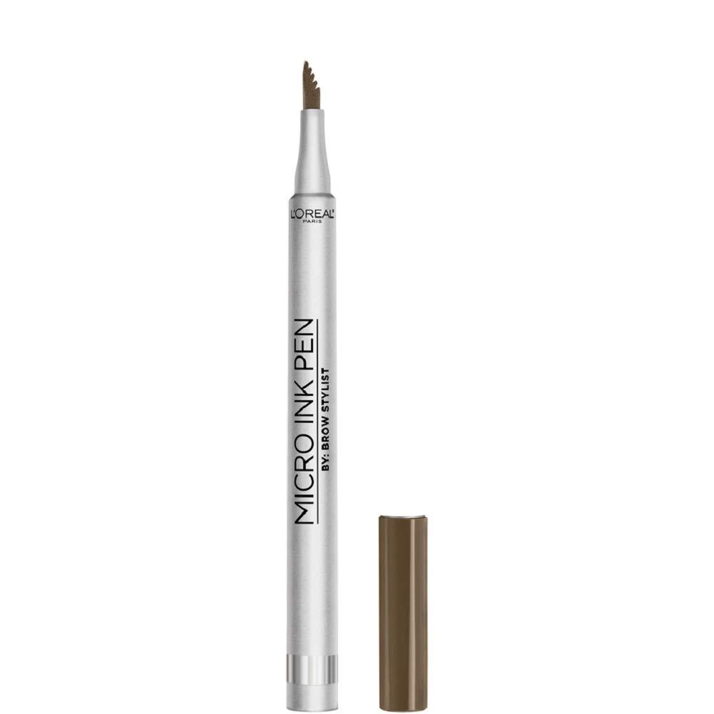 L'Oréal Paris L'Oreal Paris Micro Ink Pen by Brow Stylist, Longwear Brow Tint, Hair-Like Effect, Up to 48HR Wear, Precision Comb Tip, Brunette, 0.033 fl; oz.