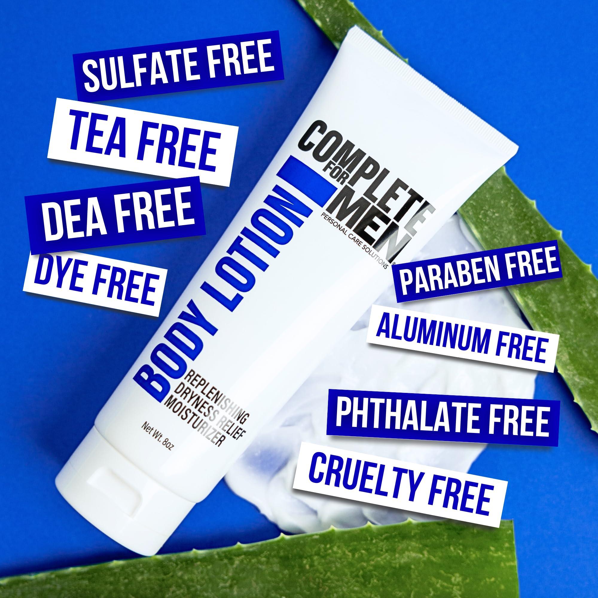 COMPLETE FOR MEN COMPLETE FOR MEN - Body Lotion for Men, for Dry Skin: Non-Greasy Hand & Body Moisturizer with Shea Butter, Aloe Vera, 24 Hour Hydration, Mens Lotion for Dry Skin