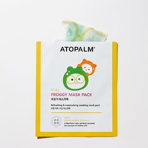 ATOPALM ATOPALM KIDS FROGGY MASK PACK 1 BOX (5 Sheets), Revitalizing Moisturizing MLE Mask Pack, Korea
