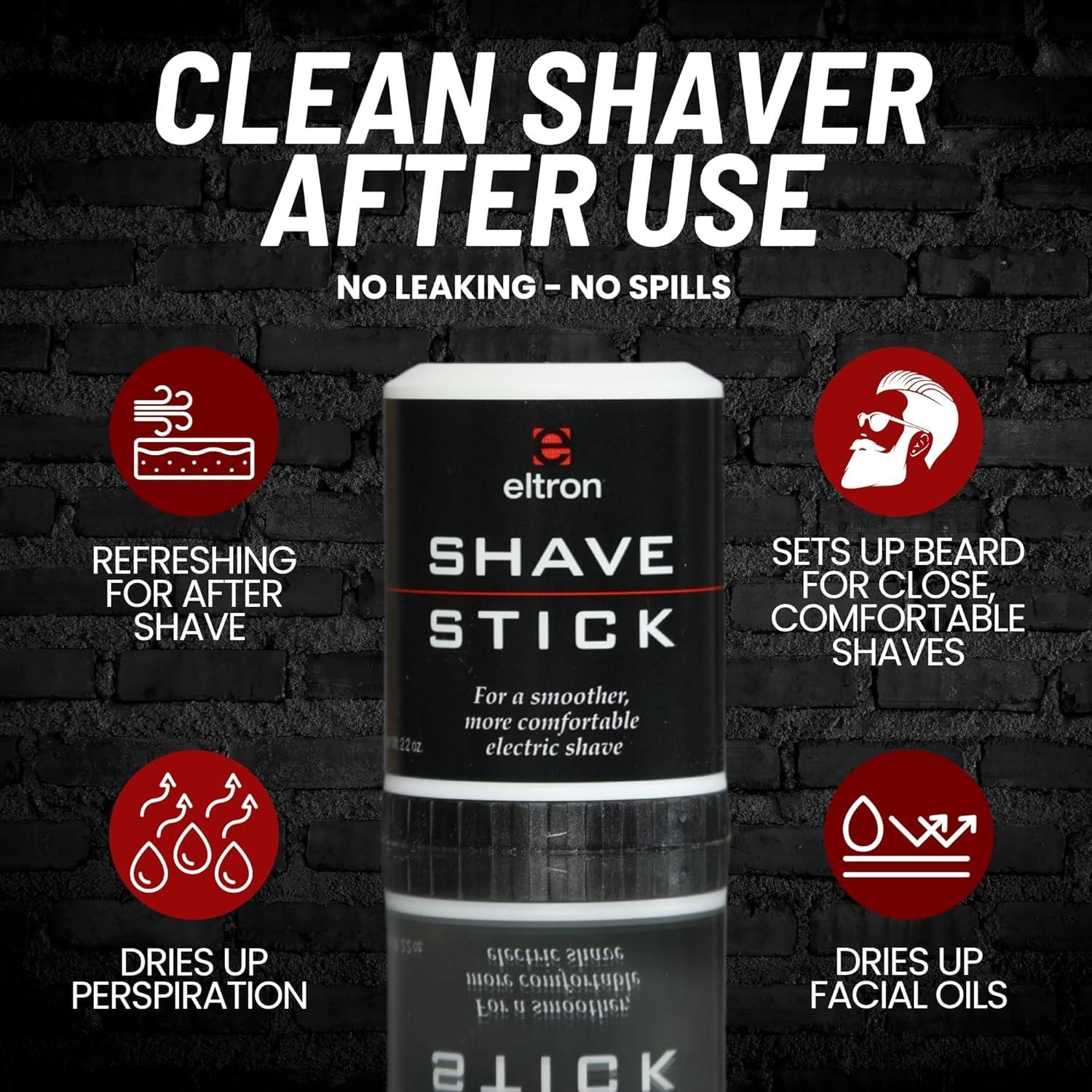 Generic Eltron Shave Stick for use with All Electric Shavers | Shaving Stick | Pre Electric Shave | Sets Up Beard for Close, Comfortable Shaves (2-Pack)