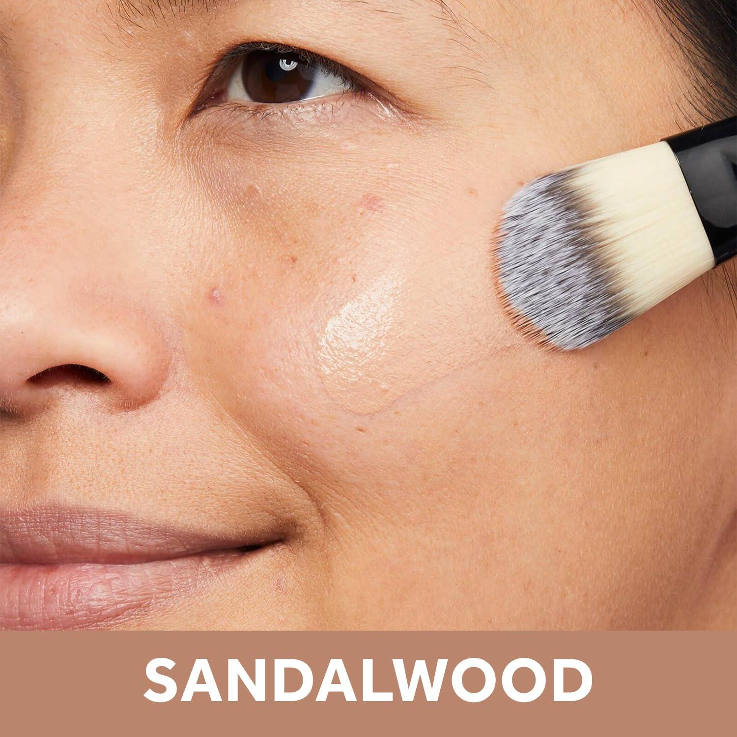 No7 No7 Lift & Luminate Triple Action Serum Foundation - Sandalwood - Liquid Foundation Makeup with SPF 15 for Dewy, Glowy Base - Radiant Serum Foundation for Mature Skin (30ml)