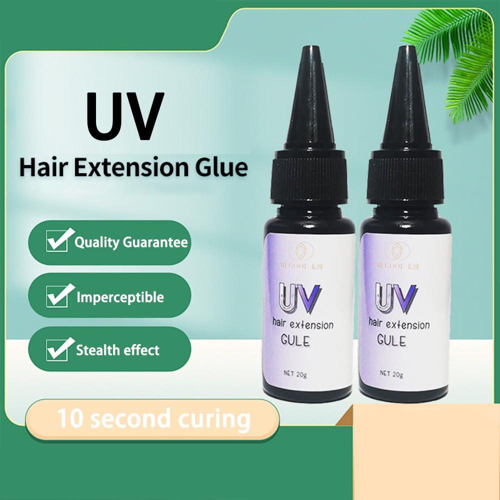 Generic uv Hair Extensions Glue V Light Hair Extensions Glue, UV Hair Extensions GlueUV Glue, Transparent(20g/1 Pack)