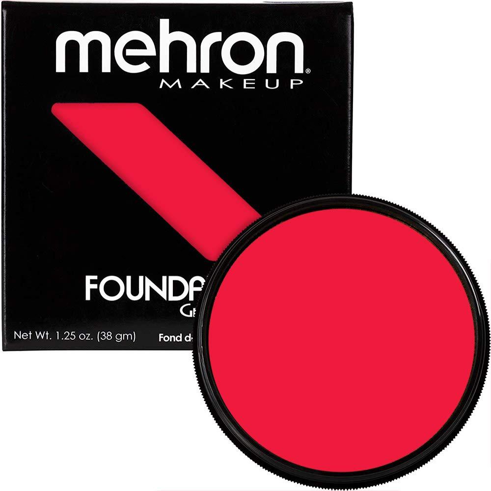 Mehron Mehron Makeup Foundation Greasepaint | Stage, Face Paint, Body Paint, Halloween Makeup 1.25 oz (38 g) (Really Bright Red)