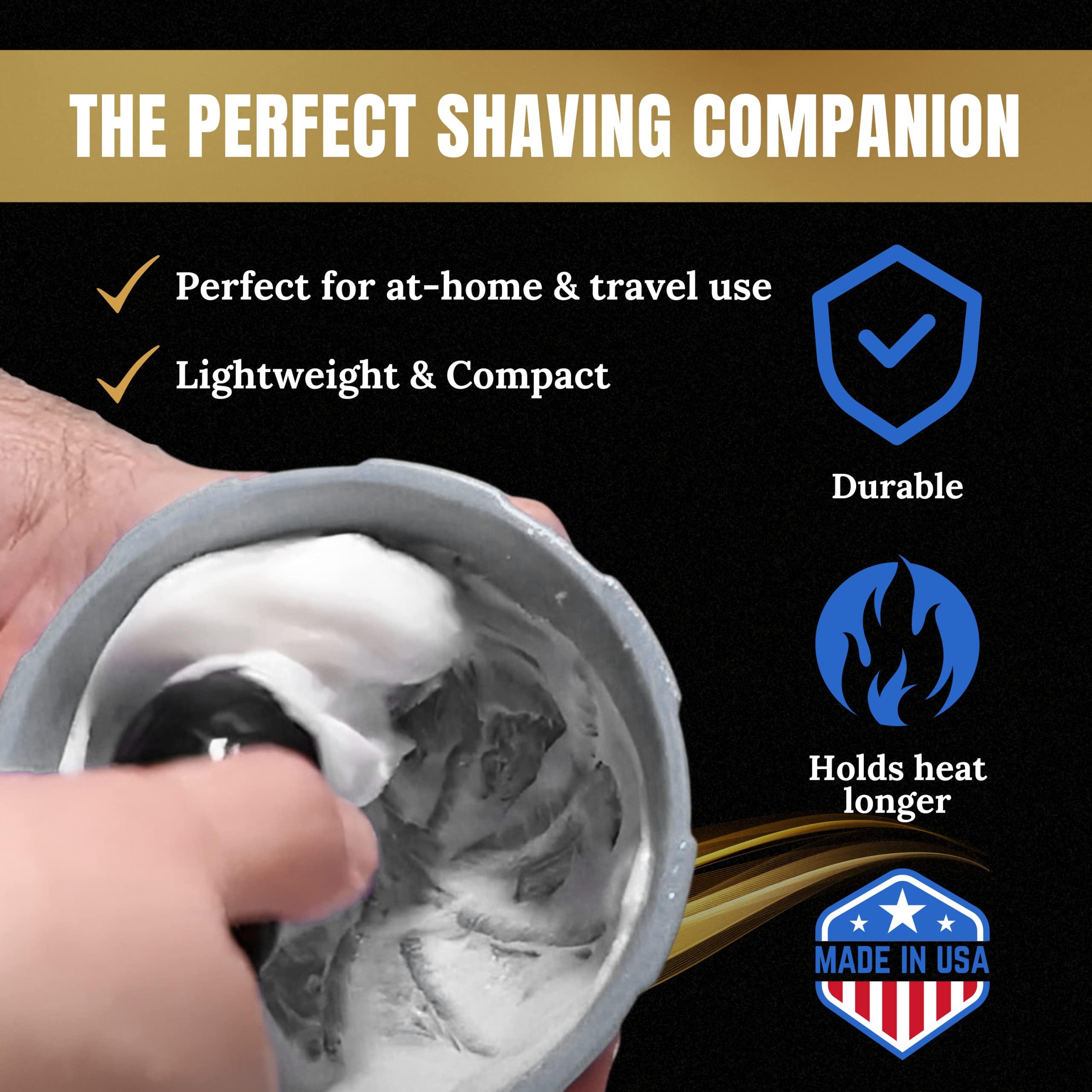 TIMELESS RAZOR TIMELESS RAZOR Gray Shaving Bowl w/Ridges - Mixes Mens Shaving Cream & Shaving Soap - Durable & Holds Heat Longer - Whip a Quick, Rich & Thick Lather - USA Made