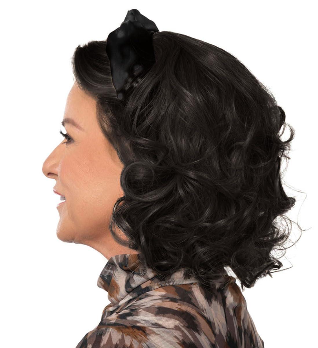 Toni Brattin Toni Brattin Headband Fall Wavy 18\" Shoulder Length Curly Hair Extension Hairpiece For Fuller Looking Hair, Black