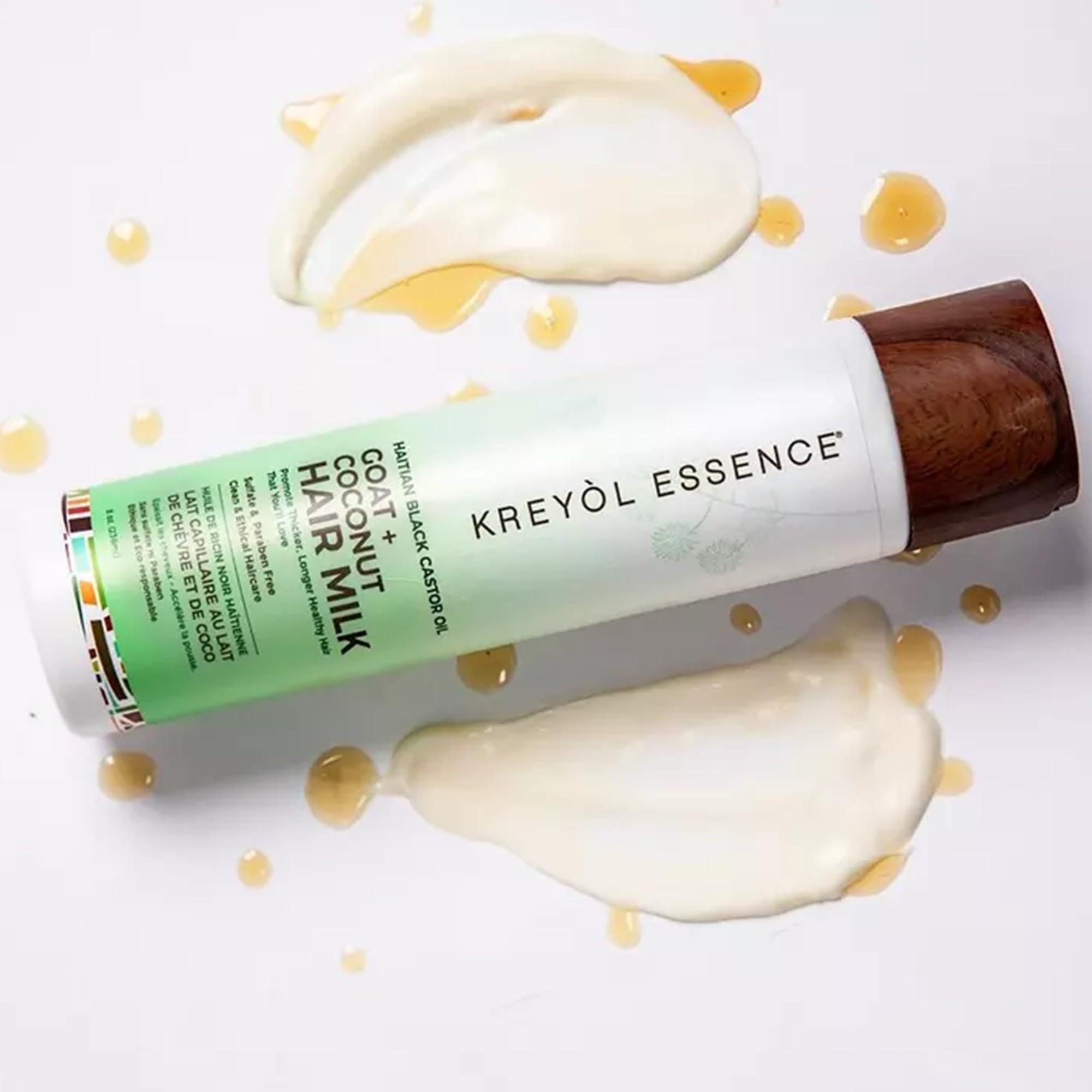 KREYÒL ESSENCE Kreyol Essence  8 Oz HAIR MILK, Curl Quencher, Haitian Black Castor Oil, Goat and Coconut Hair Milk, Scalp Care, Smooth and Define Wavy Hair