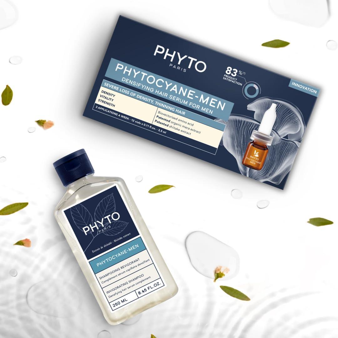PHYTO PHYTOCYANE Men Invigorating Shampoo, Hair Thinning Shampoo, New & Improved Phytonovathrix Shampoo, 8.45 fl.oz.
