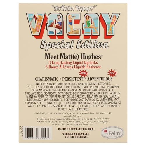 theBalm the Balm Voyage Vacay Matte Lip Trio Special Edition for Women - 3 Pc 0.25oz Lipstick - Persistent, 0.25oz Lipstick - Charismatic, 0.25oz Lipstick - Adventurous